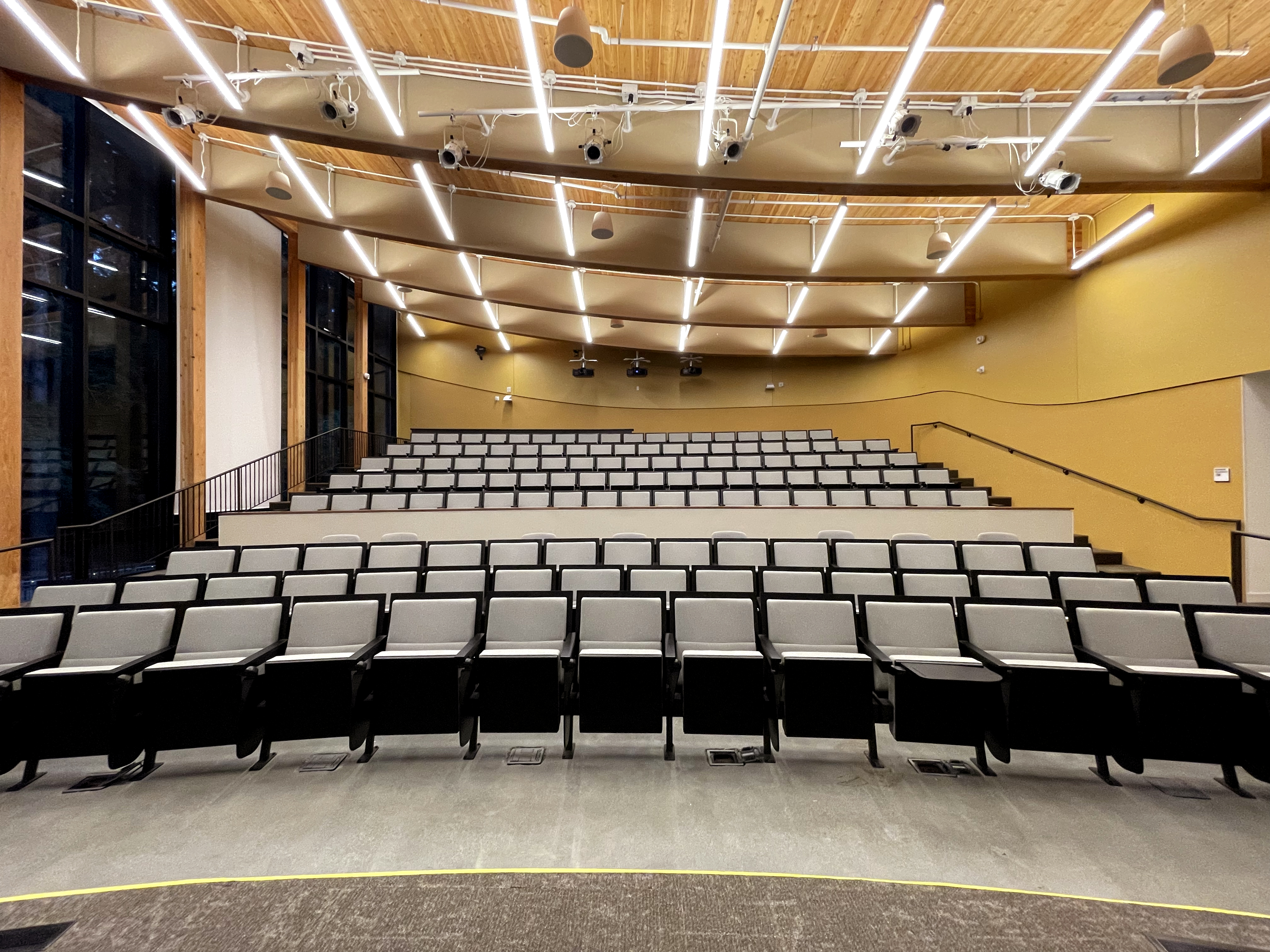 Image of the view of the back of Kresge 3201 from the stage