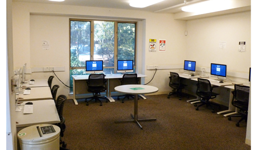 Mac side of lab, 8 workstations