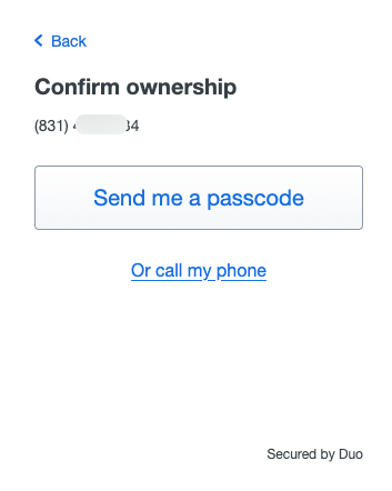 Confirm ownership on Duo