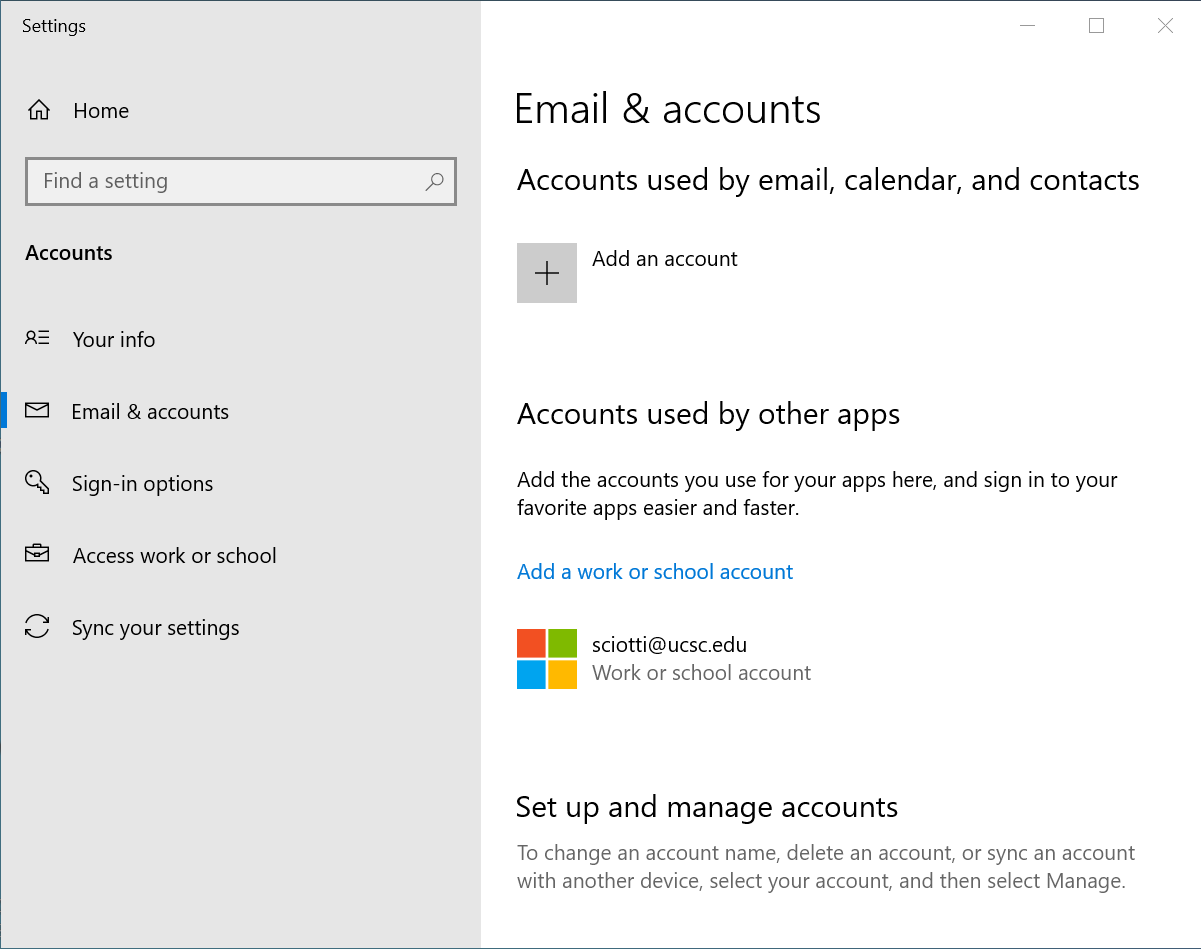 windows email accounts 