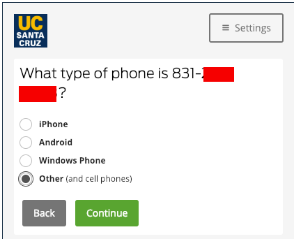 select phone type other