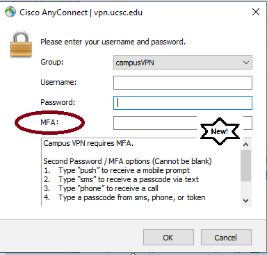 VPN Multifactor Authentication screenshot