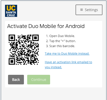 Duo Mobile Barcode