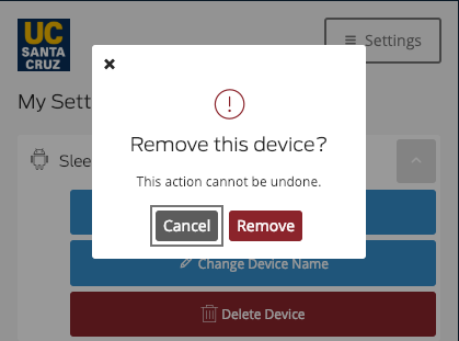 select remove device